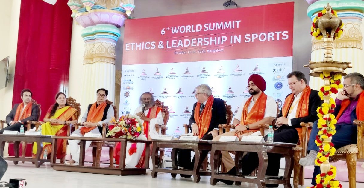 Gurudev Sri Sri Ravi Shankar at the WFEB Ethics in Sports Conference 2022