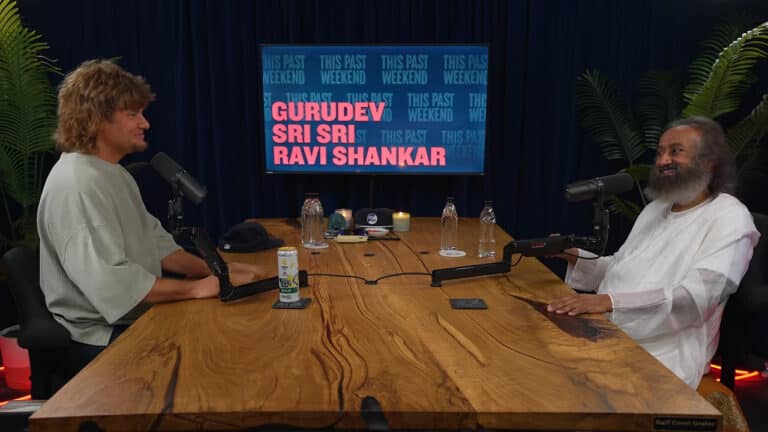 Gurudev and Theo Von