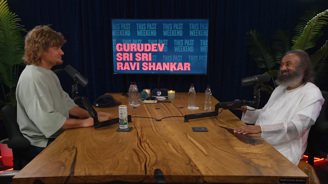 Gurudev and Theo Von