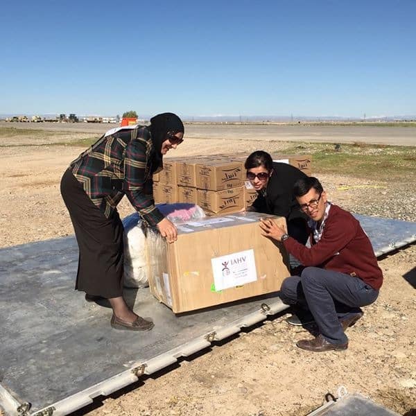 IAHV Yazidi relief material Erbil Sinjar 1