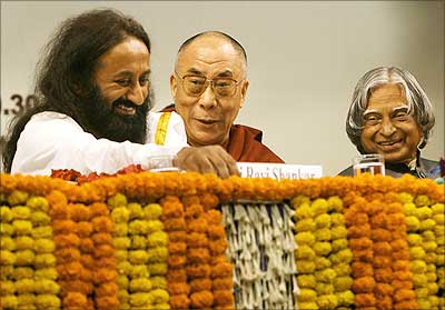 Gurudev Sri Sri Ravi Shankar Dalai Lama APJ Abdul Kalam