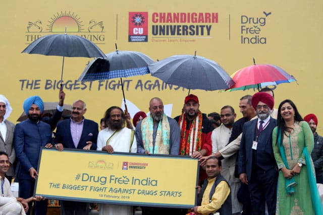 Drug Free India Chandigarh All Dignitaries with Governor V.P Singh Badnore