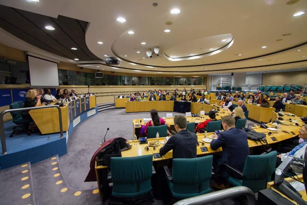 Member of European Parliament listen to Gurudev Sri Sri Ravi Shankar's address filled with wisdom, wit and real life anecdotes from mediating in longstanding conflicts
